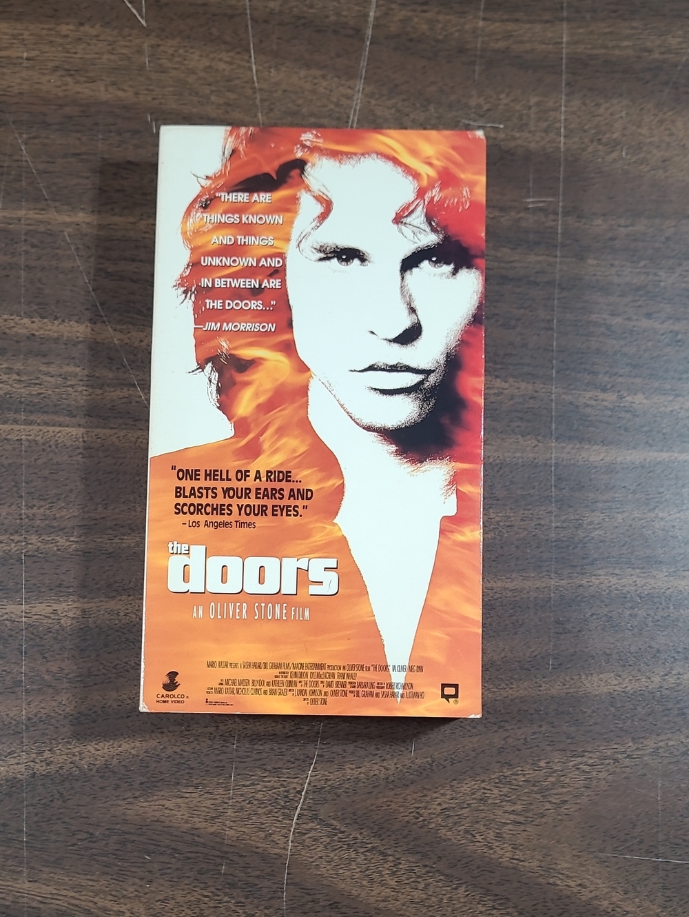 The Doors VHS Movie Cover — Orange & White